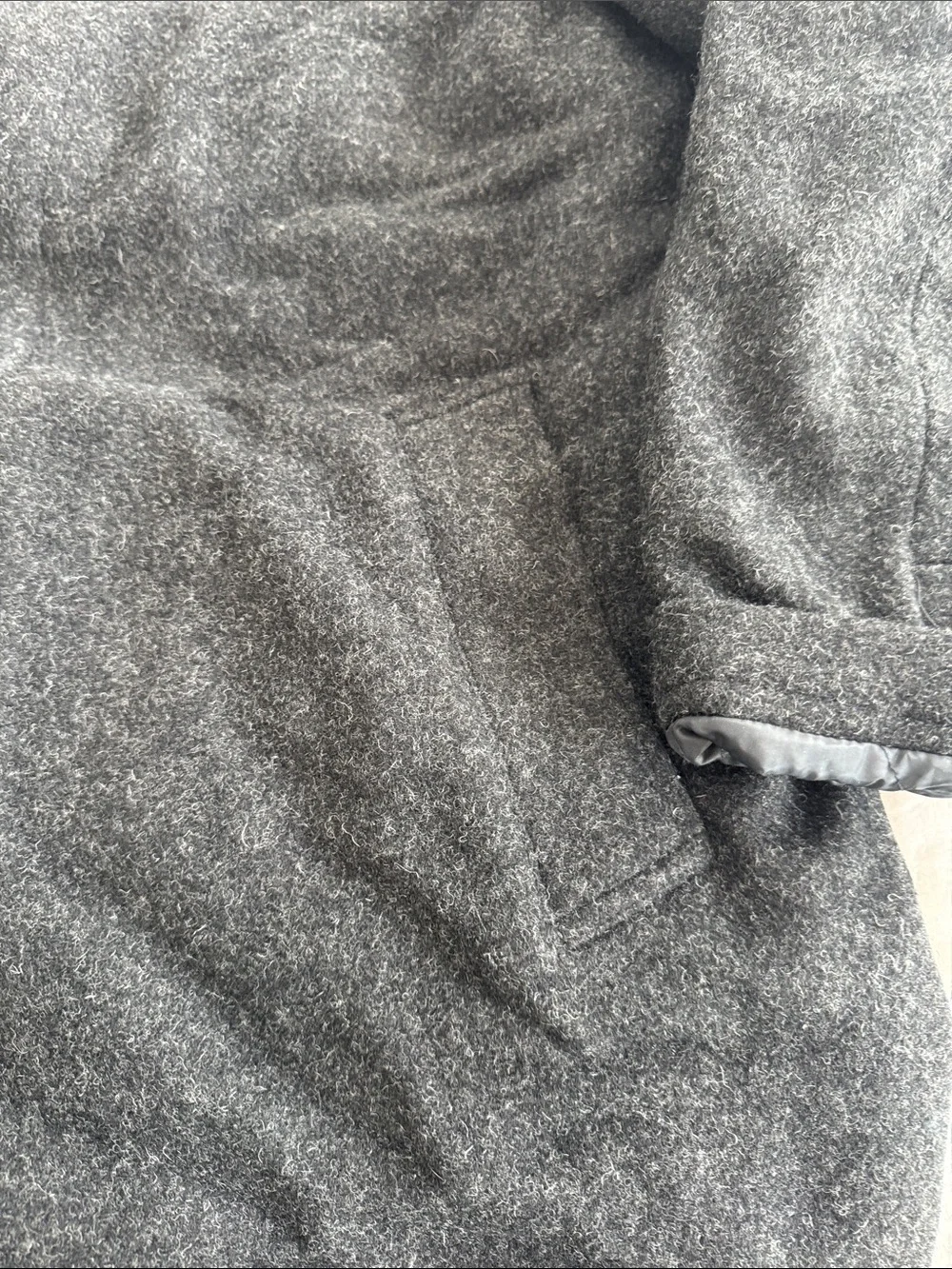 J. Crew Men's Charcoal Wool Pea Coat